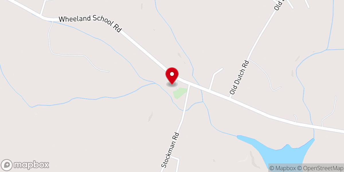 Map showing location of Lower Mount Olive Church