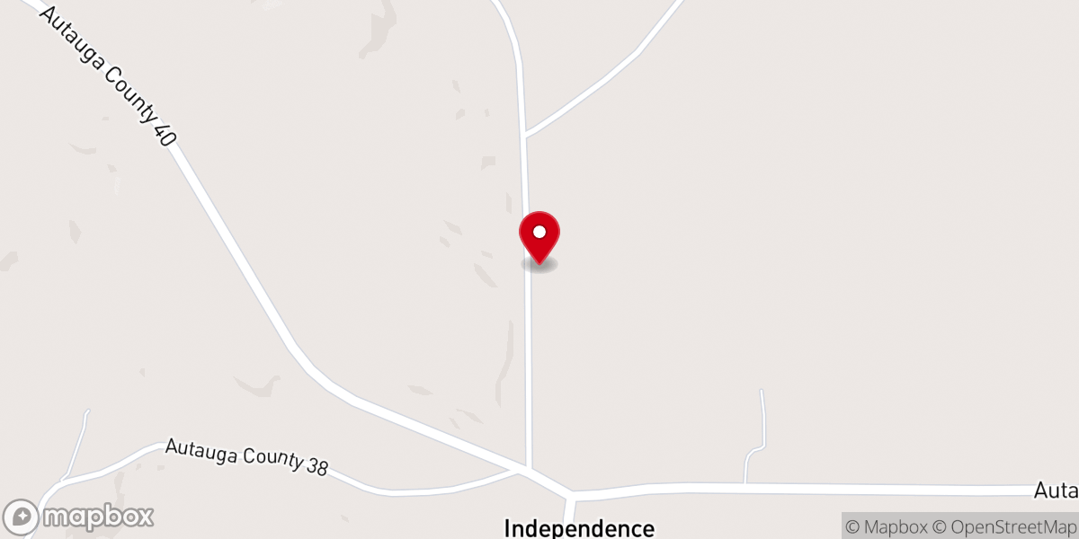 Map showing location of Bethesda Baptist Church
