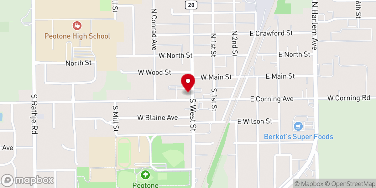 Map showing location of Immanuel United Church-Christ