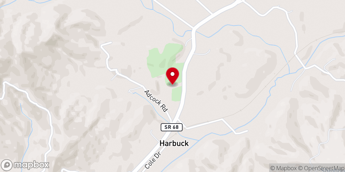 Map showing location of Zion Hill Baptist Church