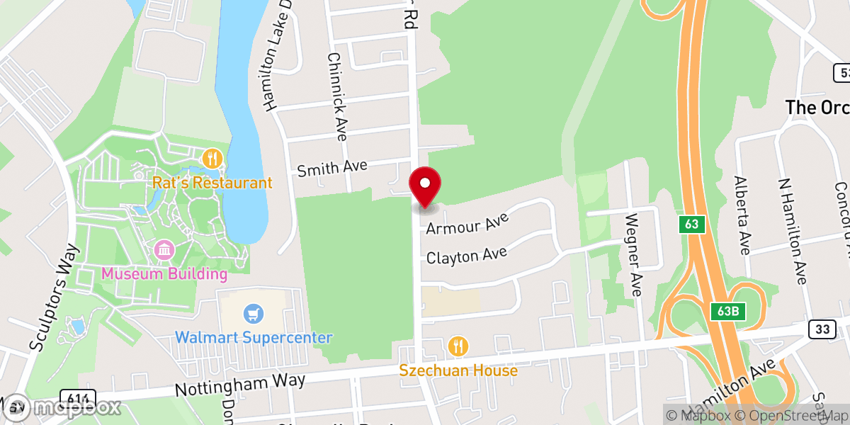 Map showing location of Christ Presbyterian Church