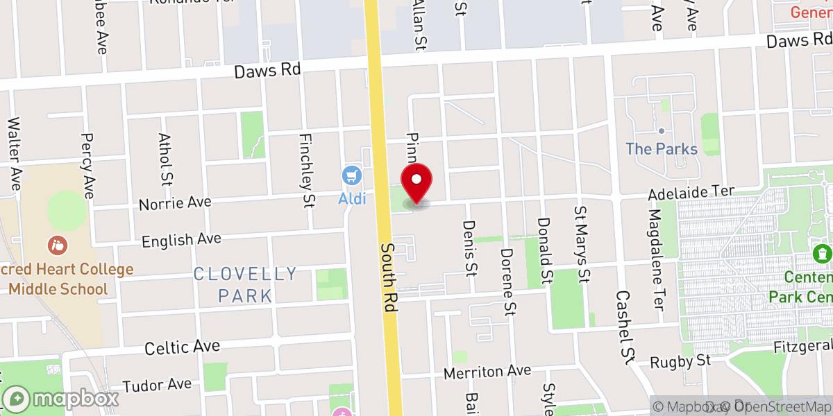 Map showing location of St Mary's Anglican Church