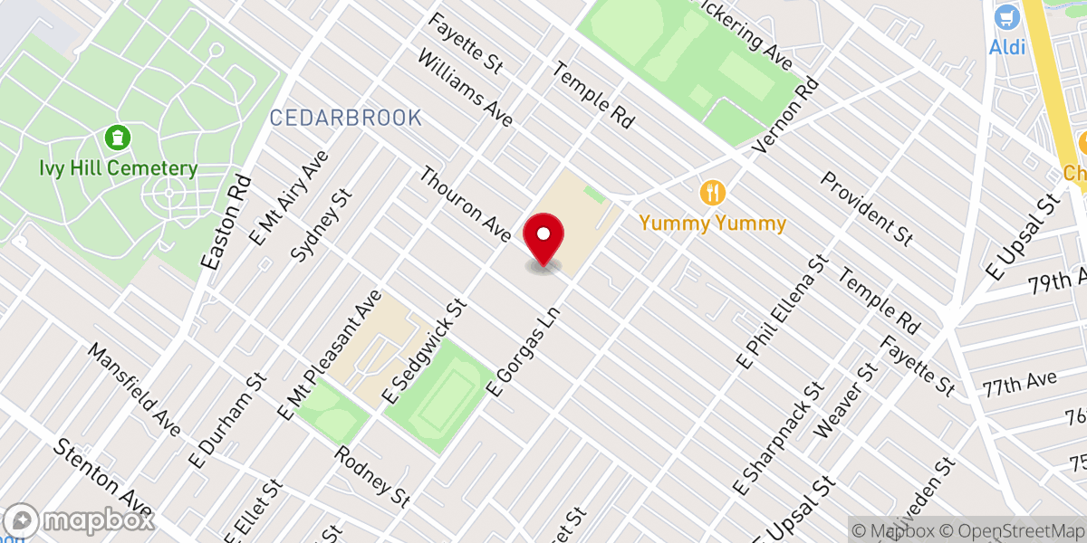 Map showing location of Faith and Love Center Pentecostal