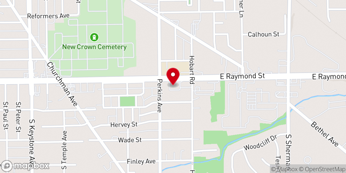 Map showing location of Greater Saint James Baptist Church