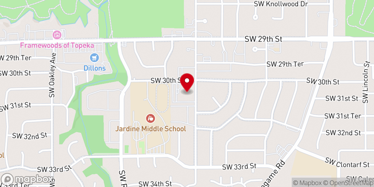 Map showing location of First Baptist Church