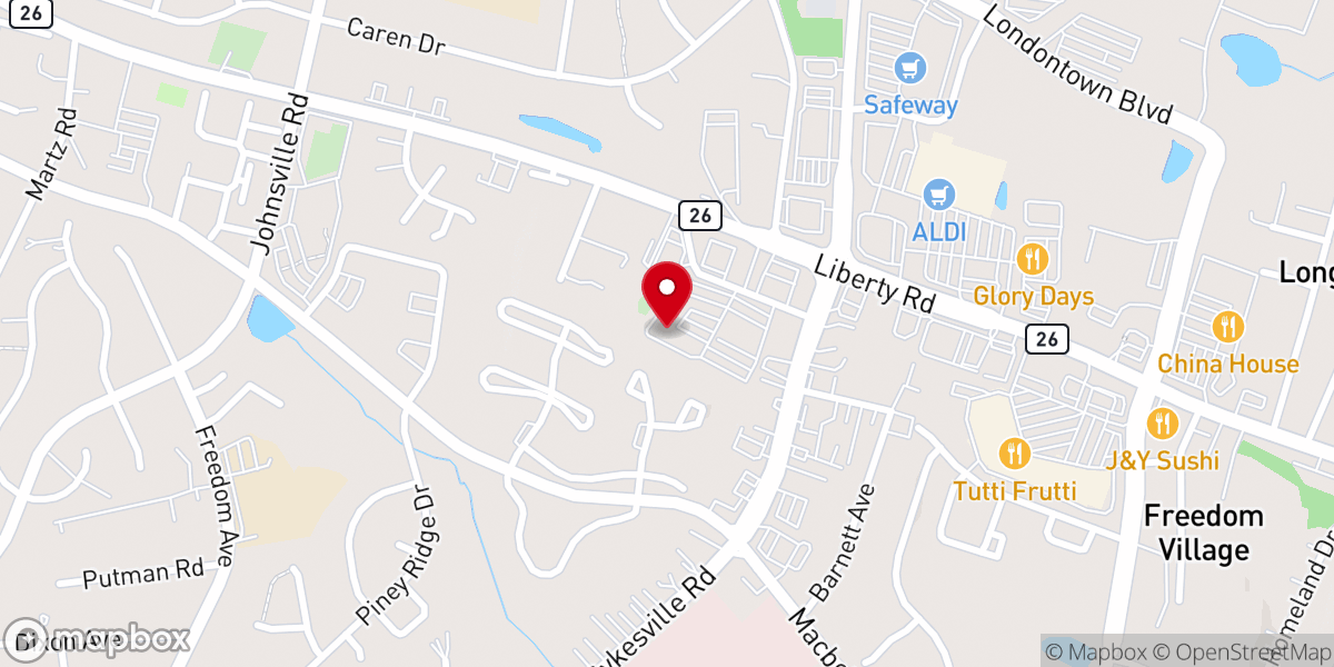 Map showing location of Crossroads Church - Eldersburg