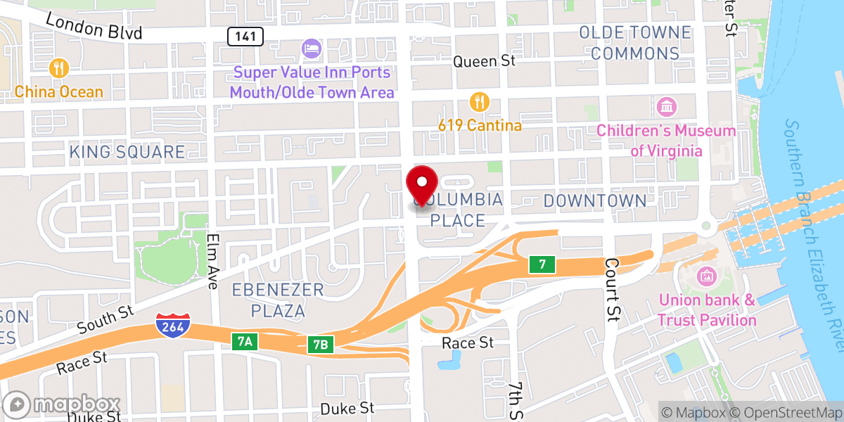 Map showing location of Fourth Baptist Church