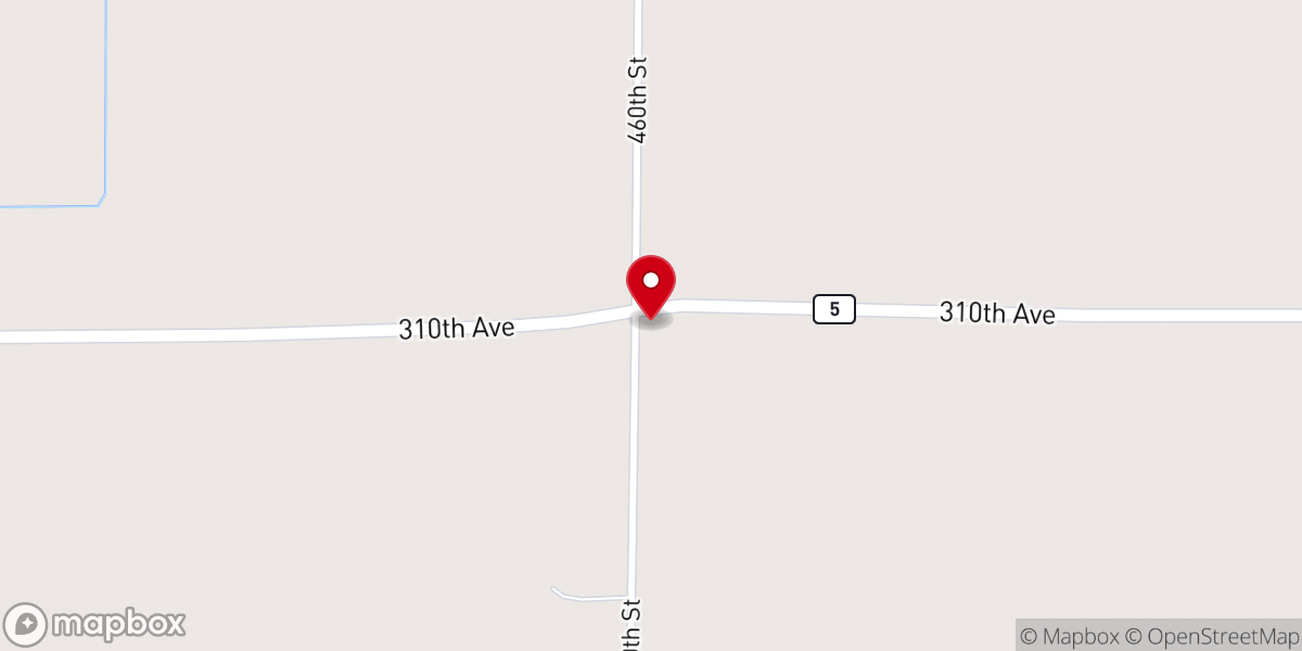 Map showing location of Bergen Lutheran Church