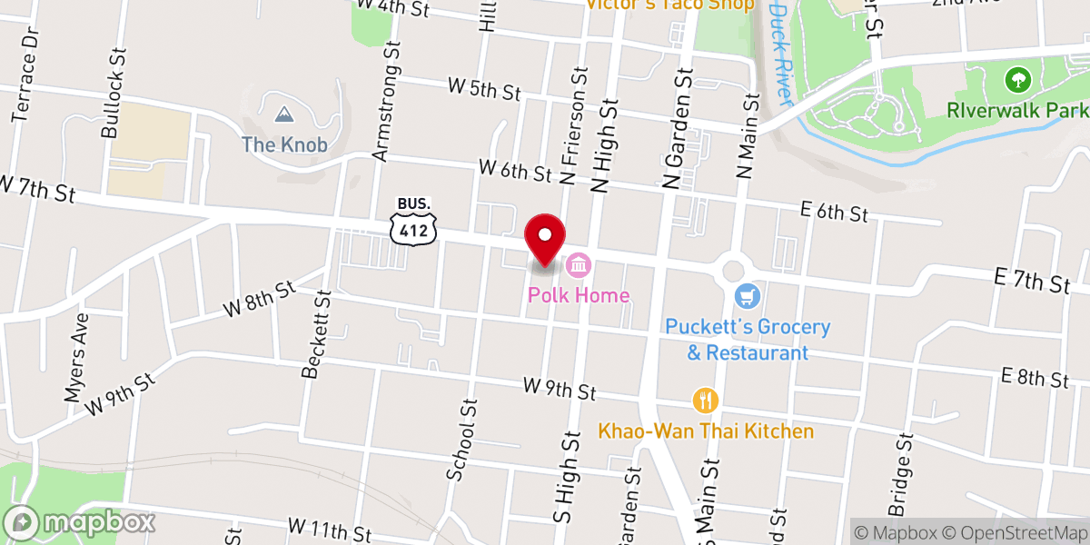 Map showing location of St Peter's Episcopal Church