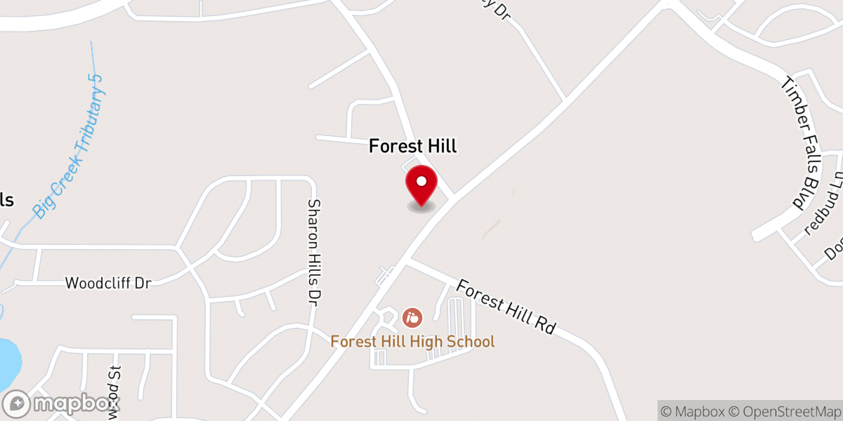 Map showing location of Forest Hill United Methodist Church