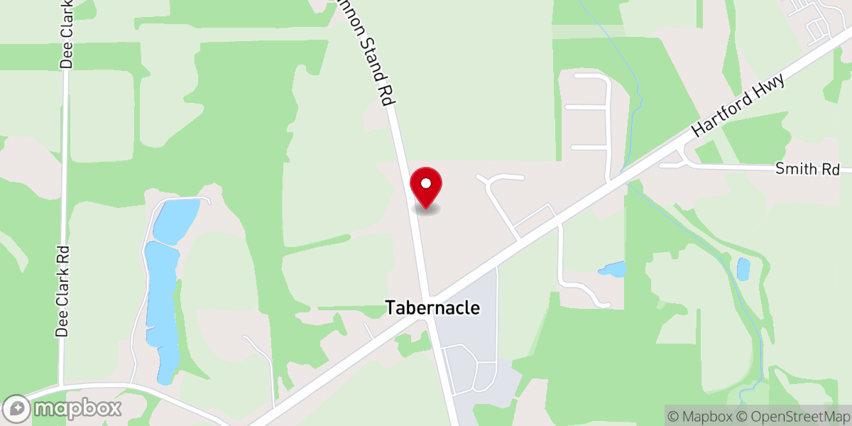 Map showing location of Tabernacle United Methodist Church