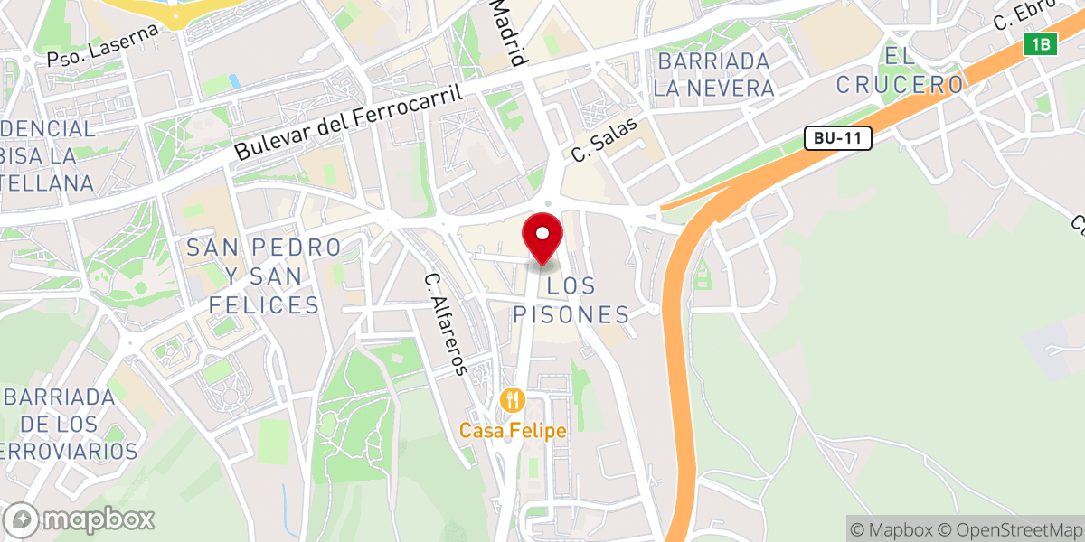Map showing location of Comunidad Cristiana de Burgos