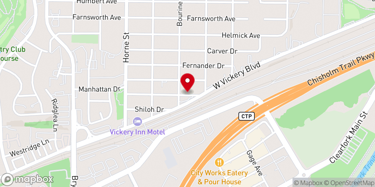 Map showing location of Harlem Hills Church of Christ