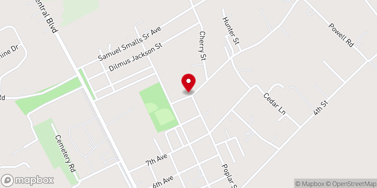 Map showing location of New Hope AME Church
