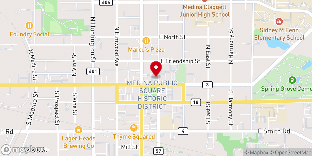 Map showing location of Liberty Baptist Fellowship