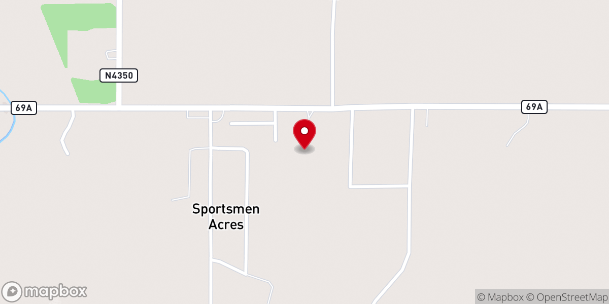 Map showing location of Exciting Southeast Baptist Church
