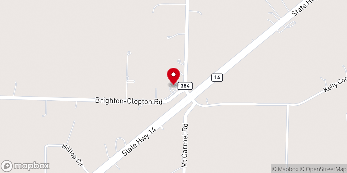 Map showing location of Cornerstone (Covington, TN) Assemblies of God