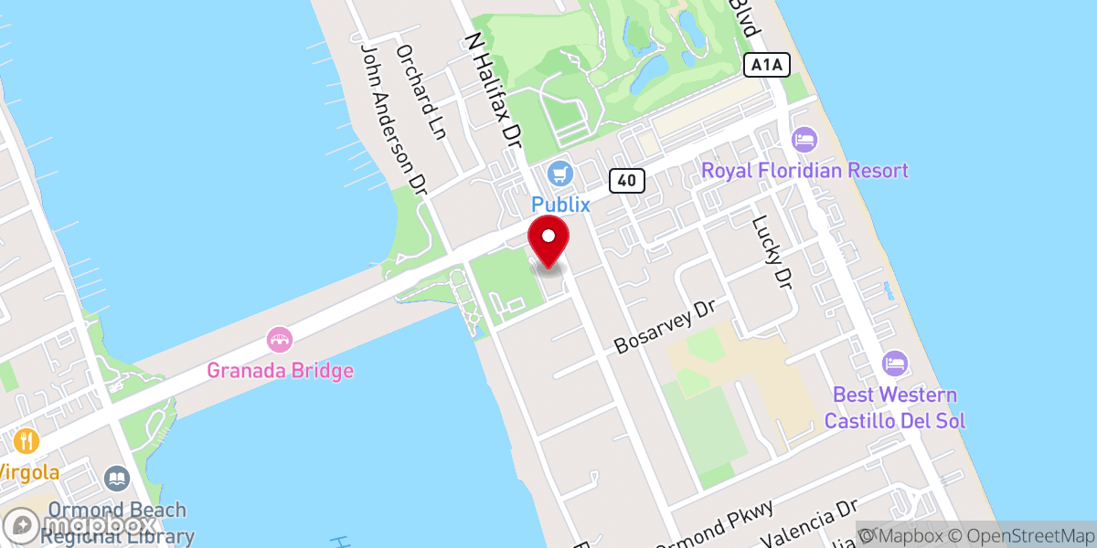 Map showing location of St. James Episcopal Church