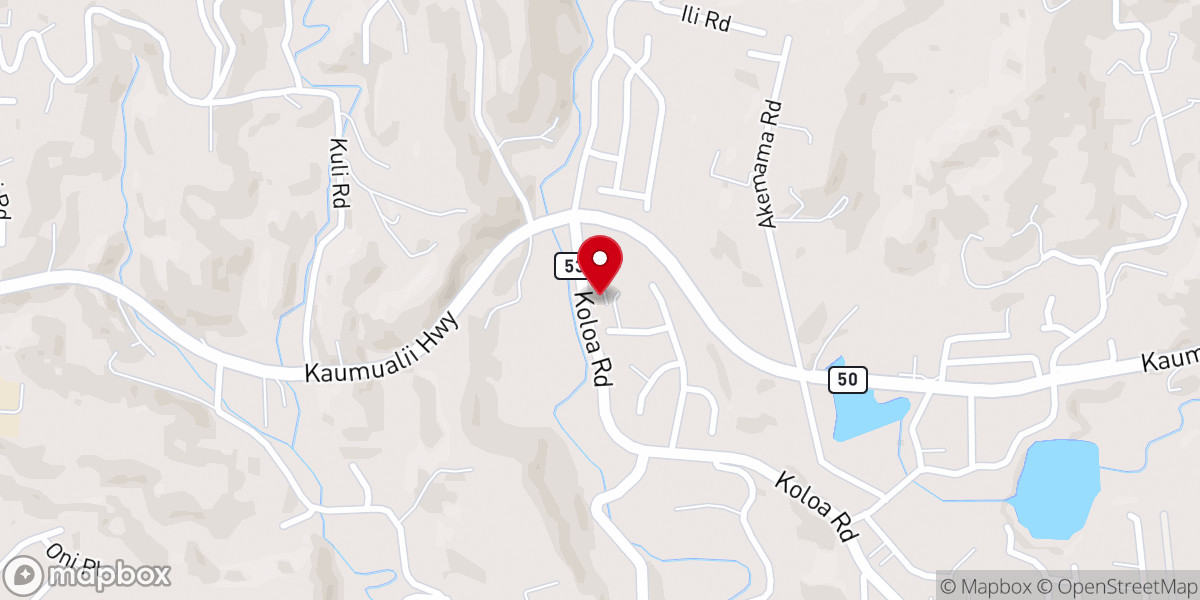 Map showing location of Lawai Valley Seventh-Day Adventist Church