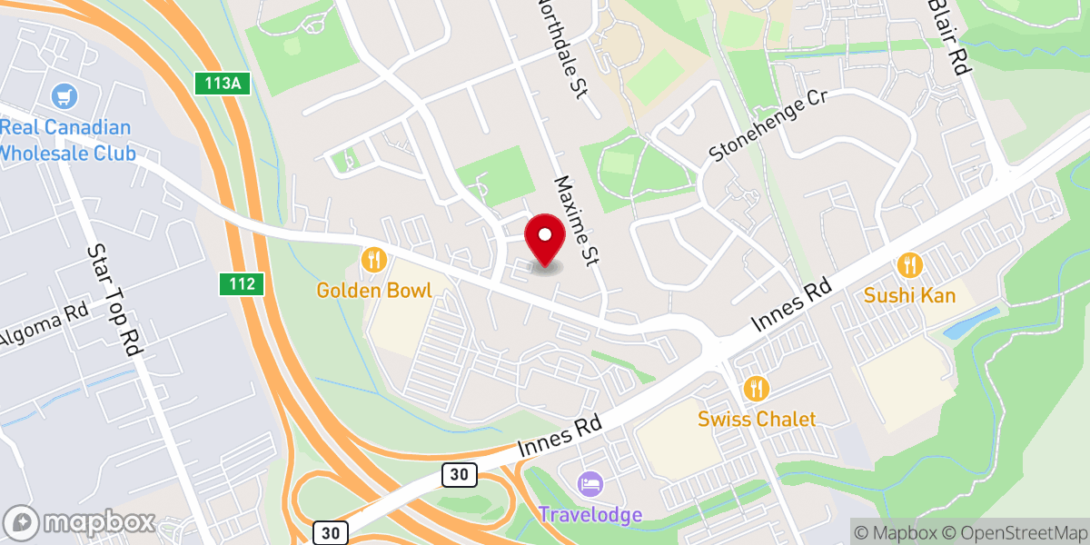Map showing location of Calvary Church