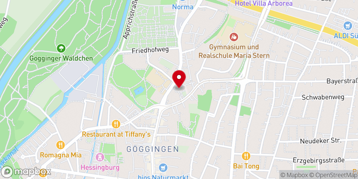 Map showing location of Kirche und Pfarramt St. Georg und Michael