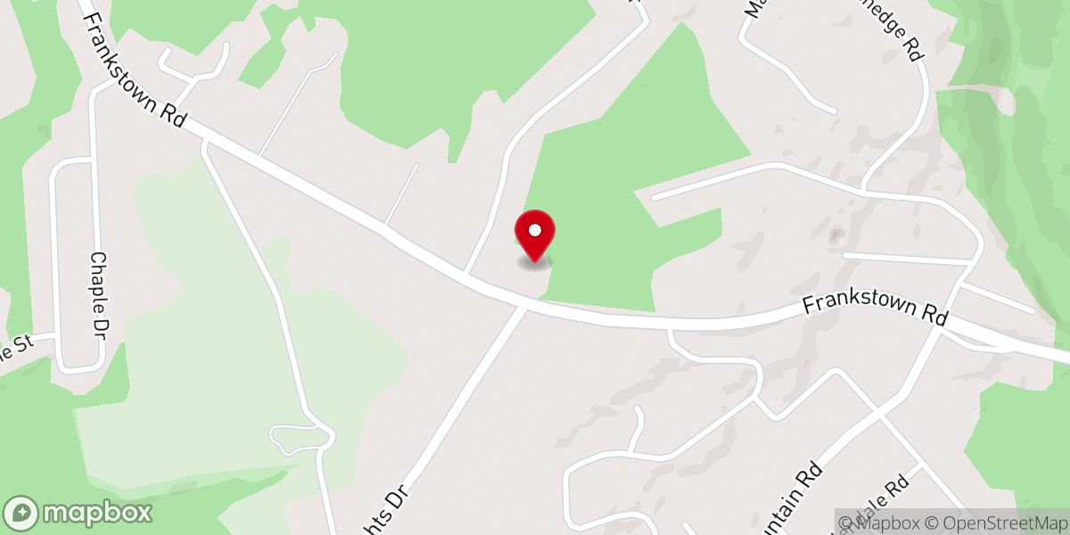Map showing location of Faith Lutheran Church