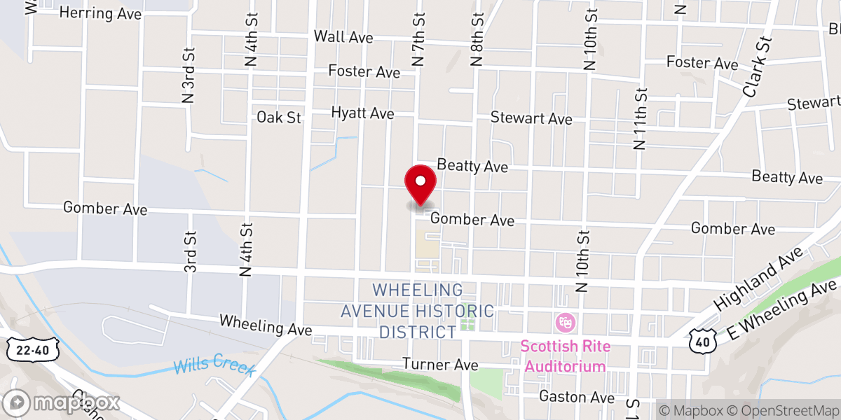 Map showing location of St. Vincent dePaul Society