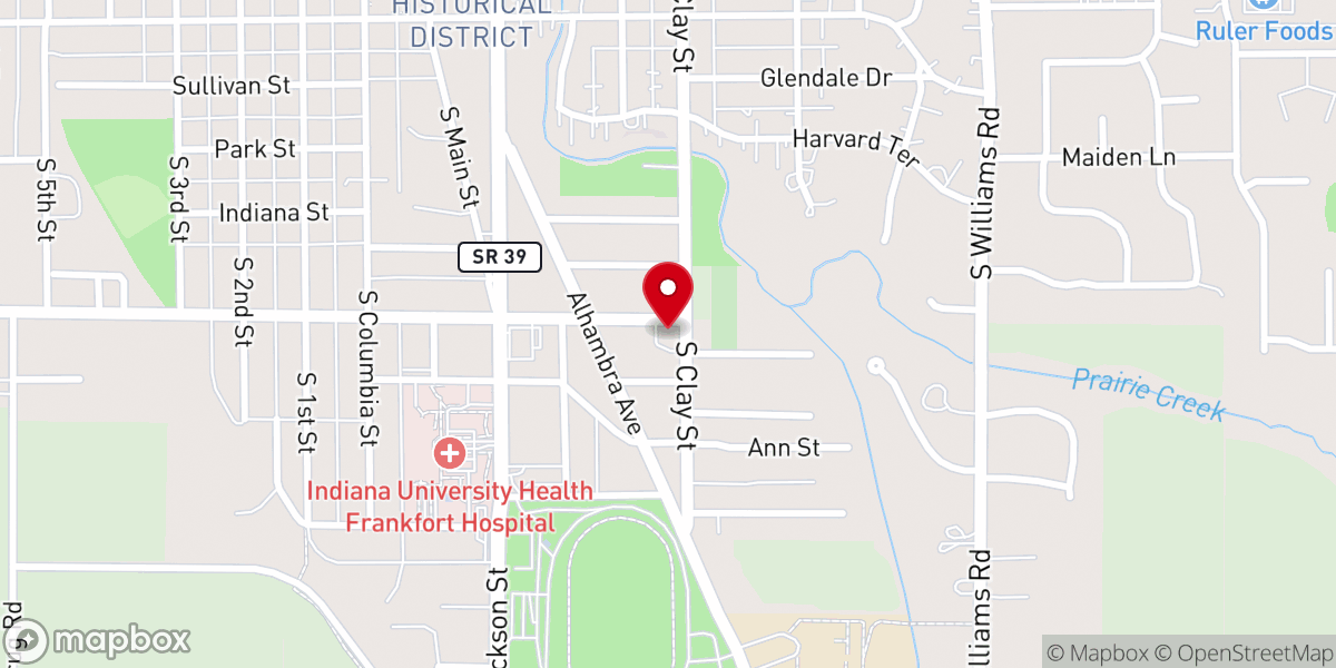 Map showing location of Bethel Bible Holiness Church