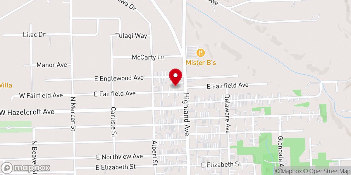 Map showing location of St John's Evangelical Lutheran Church - ELCA