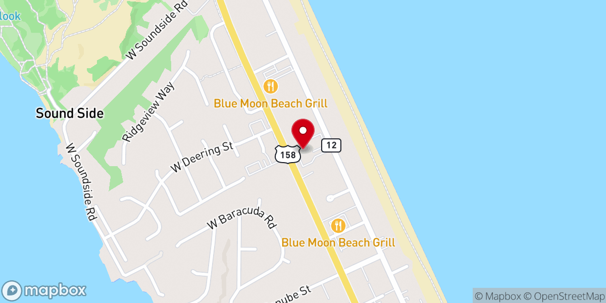 Map showing location of St. Andrew's By-the-Sea Episcopal Church