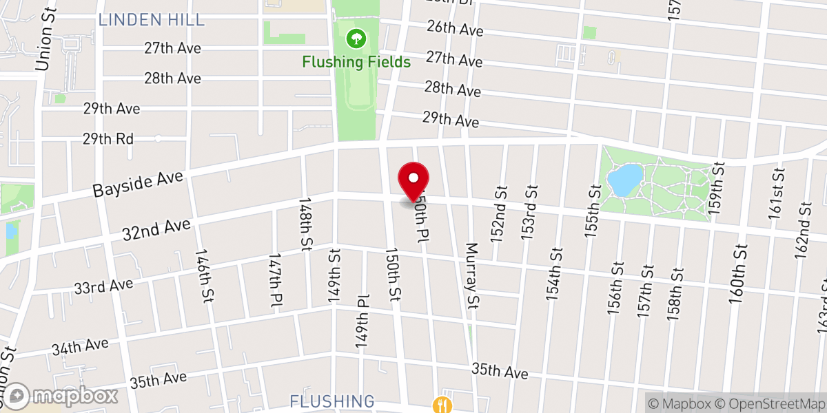 Map showing location of Flushing Meditation Inc