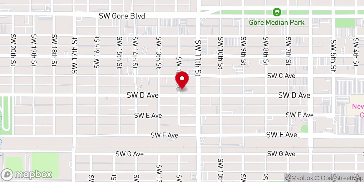 Map showing location of Bethel Assembly of God
