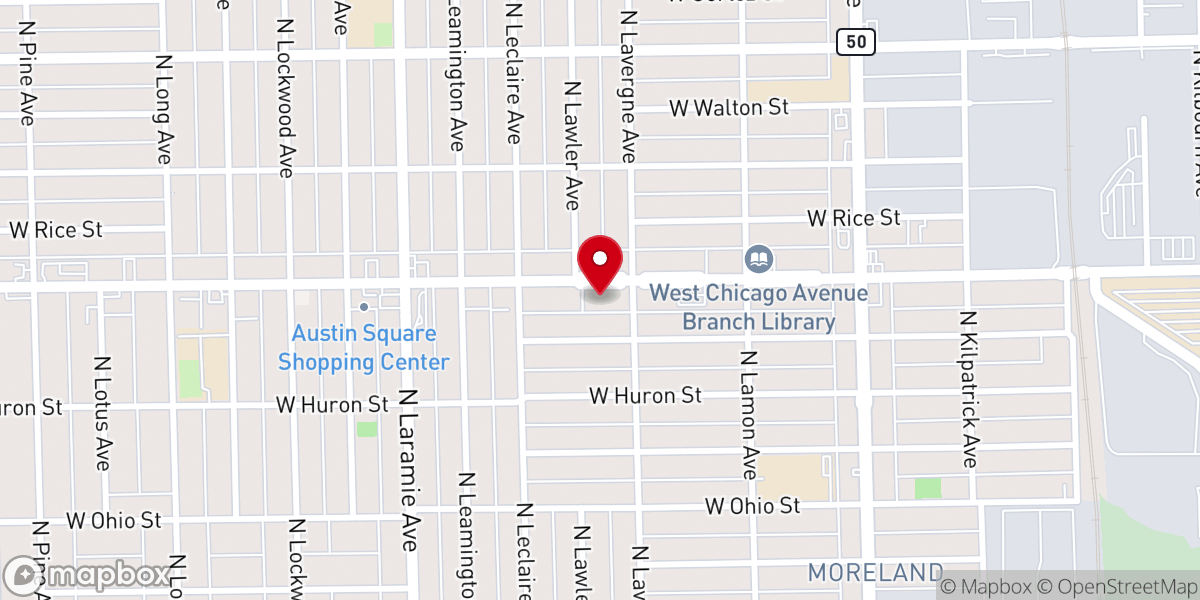 Map showing location of Knee Way Pentecostal Church of God in Christ