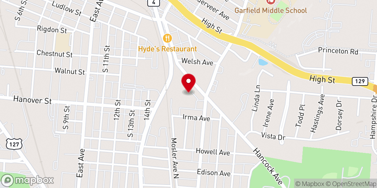 Map showing location of North Point Church