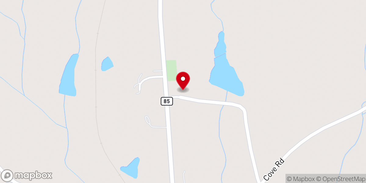 Map showing location of Bethesda United Methodist Church