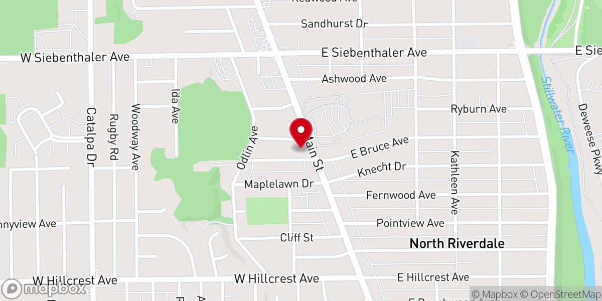 Map showing location of Riverdale Wesleyan Church
