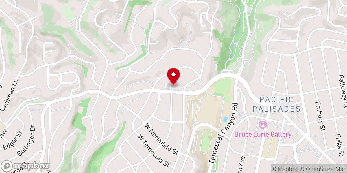 Map showing location of Palisades Lutheran Church