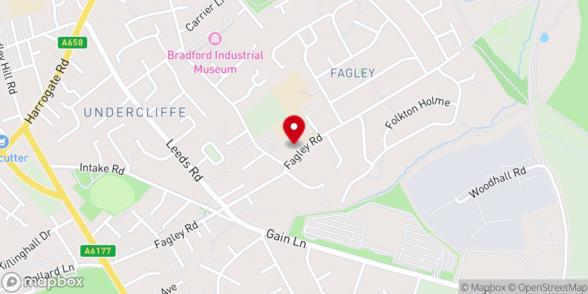 Map showing location of St Clare's R C Church