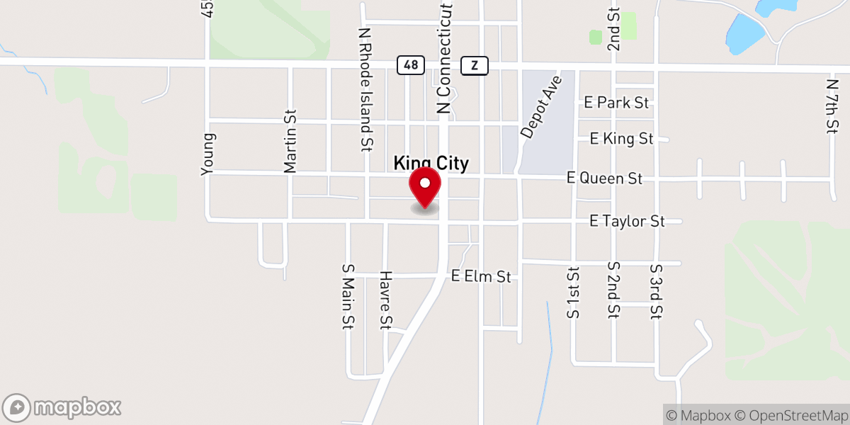 Map showing location of Presbyterian Church