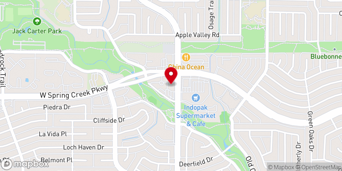 Map showing location of Custer Road church of Christ