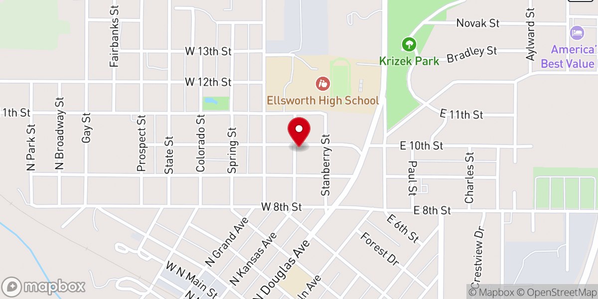 Map showing location of St Bernard's Catholic Church