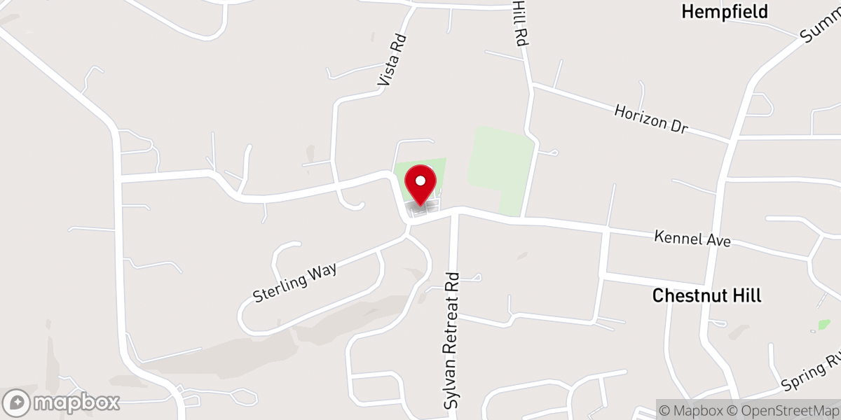 Map showing location of Concordia Evangelical Lutheran