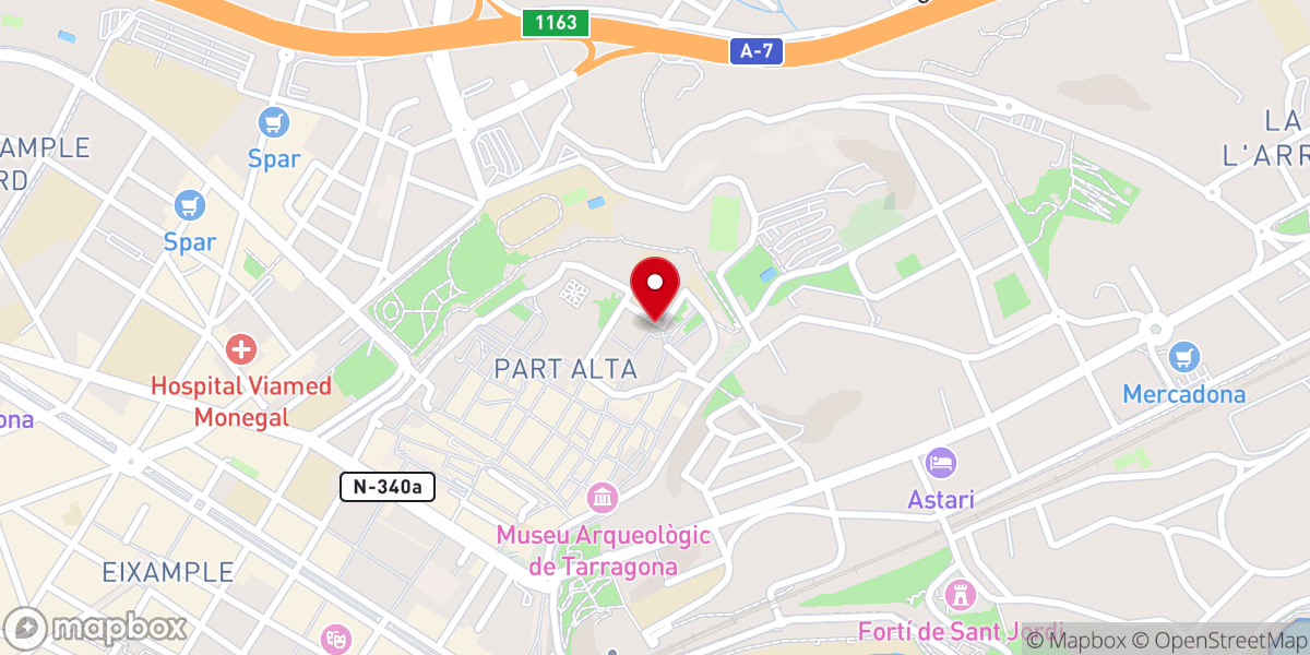 Map showing location of Iglesia de San Lorenzo