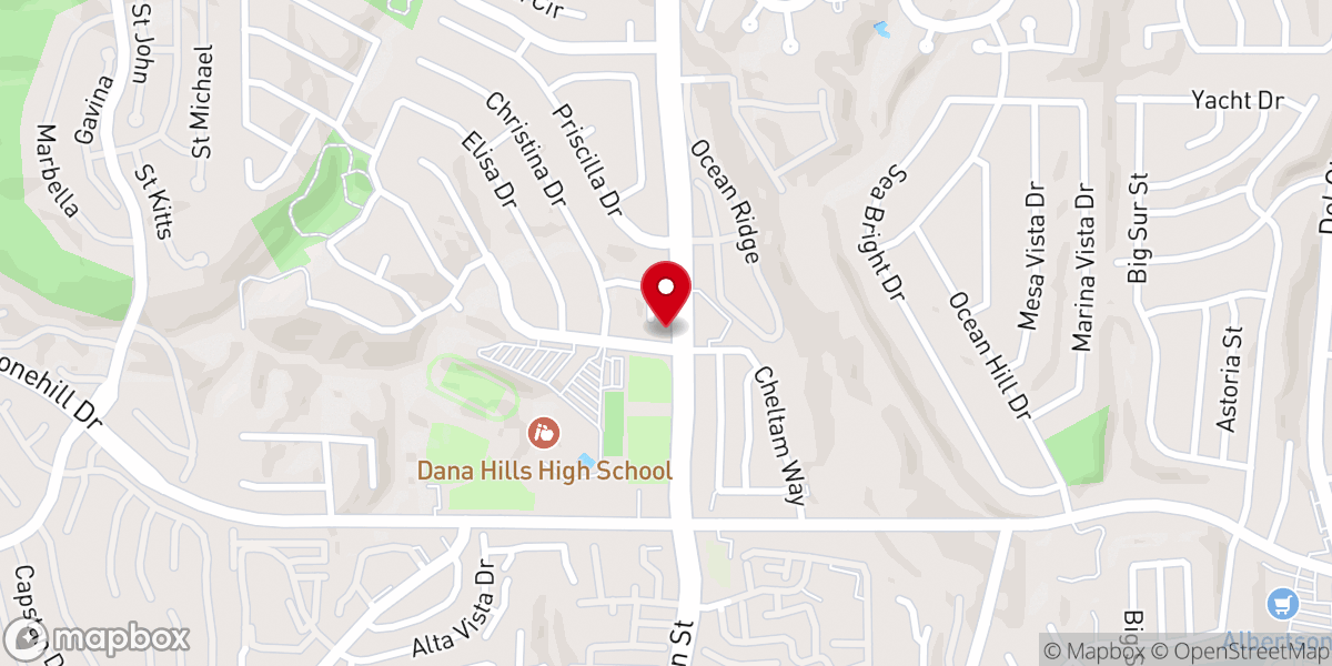 Map showing location of Pacific Bible Baptist Church