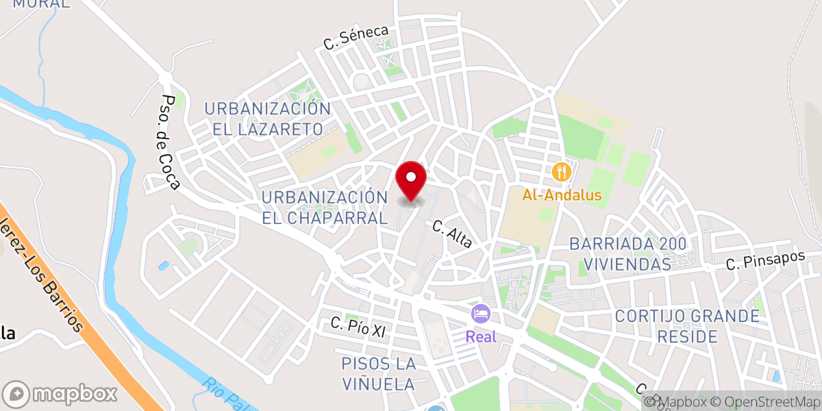 Map showing location of Plaza de la Iglesia