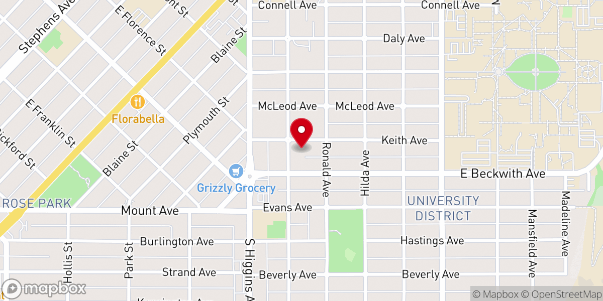 Map showing location of Christ the King Catholic Church