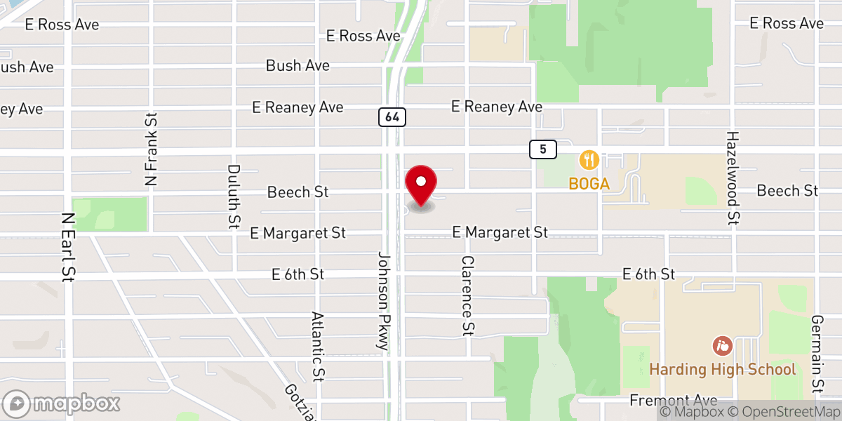 Map showing location of Cornerstone Church