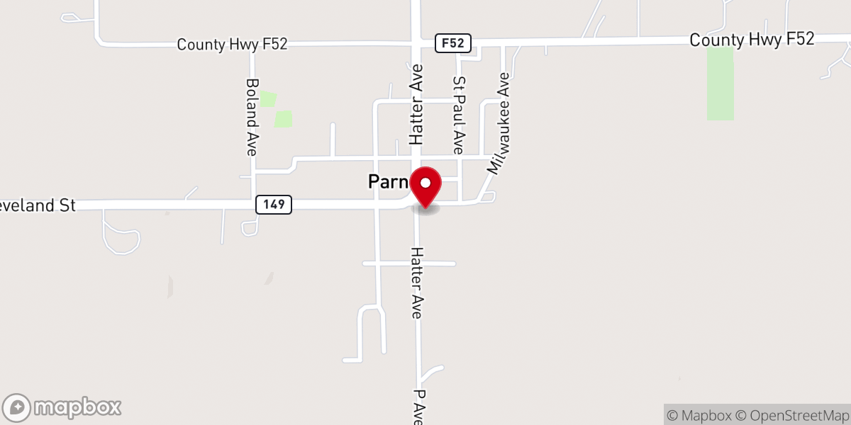 Map showing location of Parnell City Hall