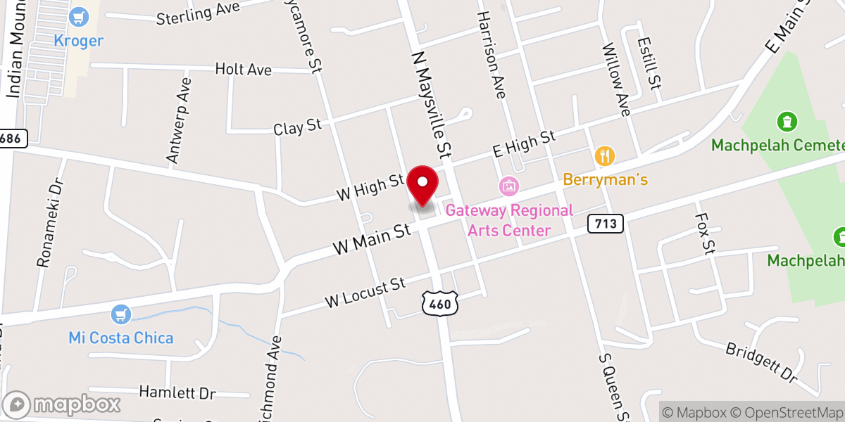 Map showing location of Corban Broadcasting Inc