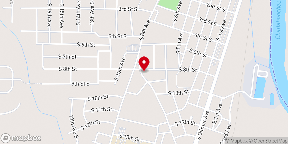 Map showing location of Iglesia Evangélica Manantial de Vida